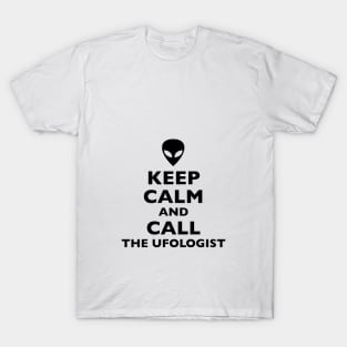 Alien Keep Calm Call Ufologist T-Shirt